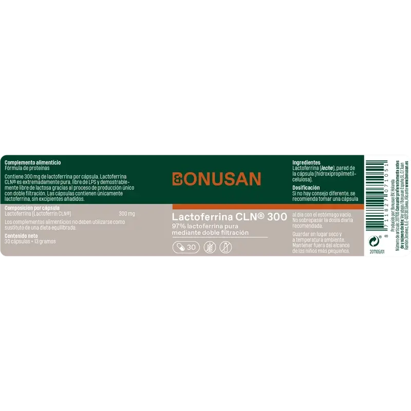 Bonusan Lactoferrine Cln® 300, 30 gélules