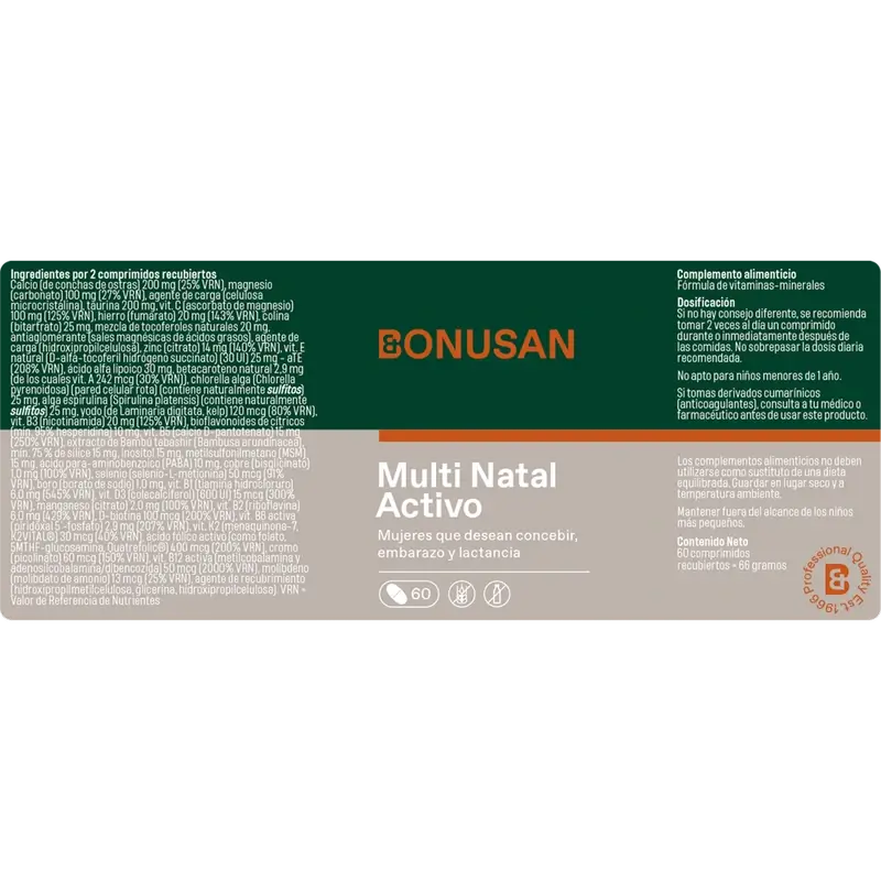 Bonusan Multi Natal Active Pack 2 x 60 comprimés