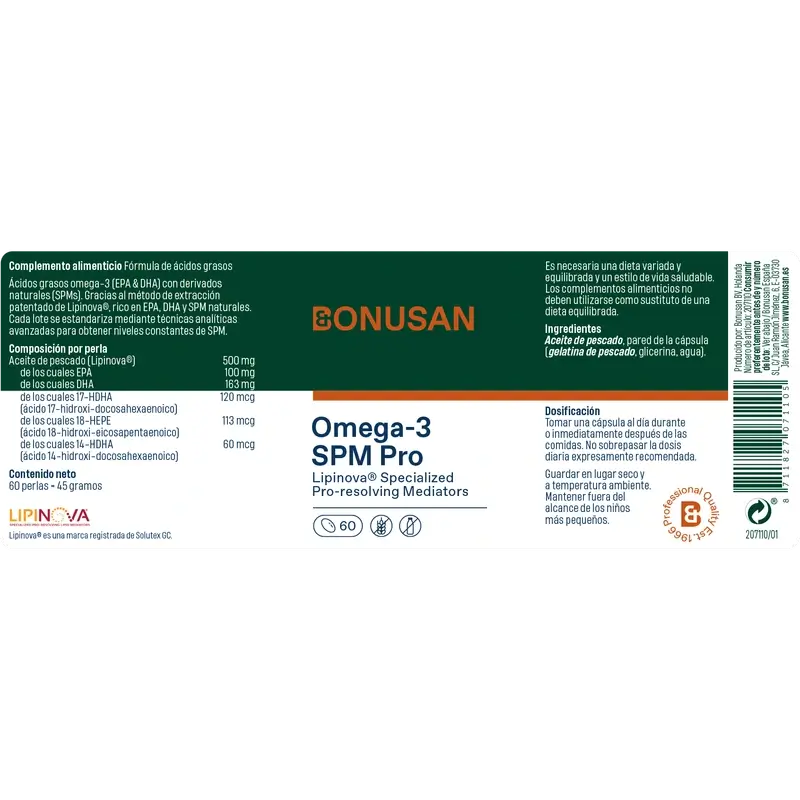 Bonusan Omega-3 Spm Pro, 60 perles