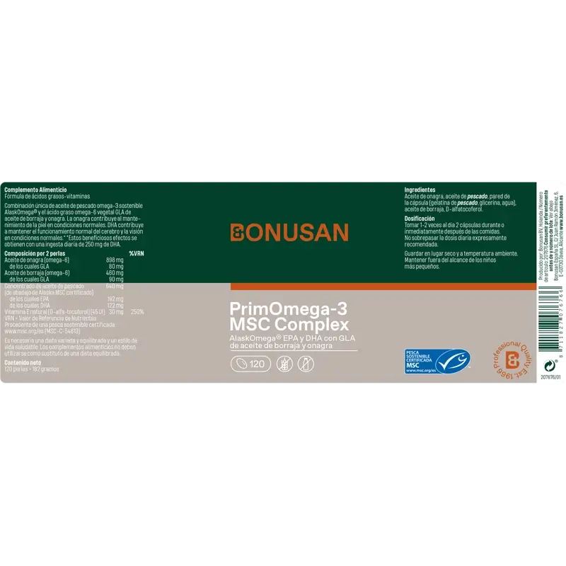Bonusan Primomega-3 Msc Complex, 120 perles