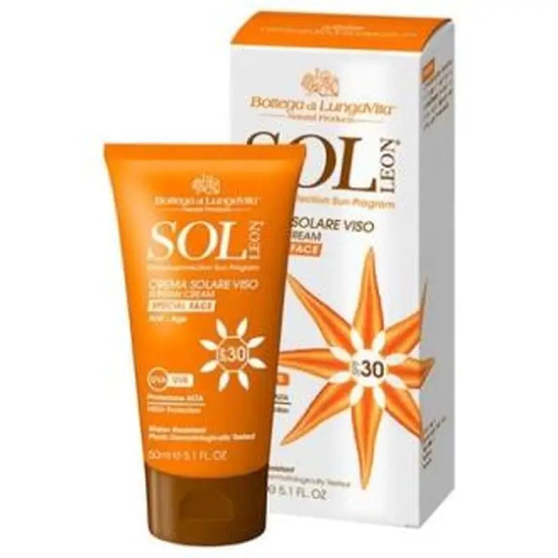 Bottega Di Lungavita Sol Leon Facial Sun Cream Spf 30 High Prot. 50Ml