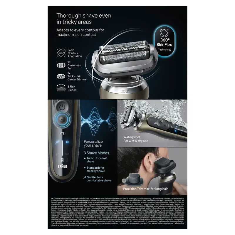 Rasoir Braun Series7 72-C7200Cc Golden