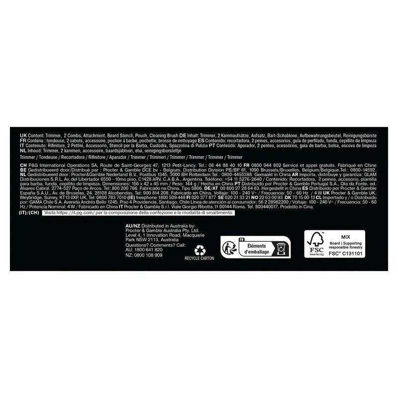 Tondeuse à barbe Braun Series 7 40 longueurs Bt7520