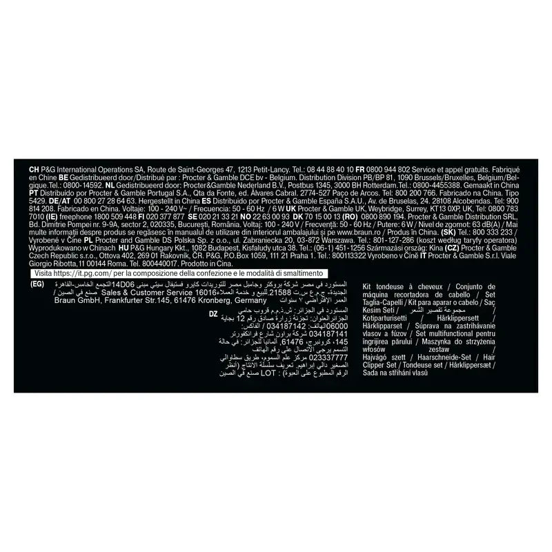 Tondeuse à cheveux Braun Series 7 17 longueurs +5 accessoires