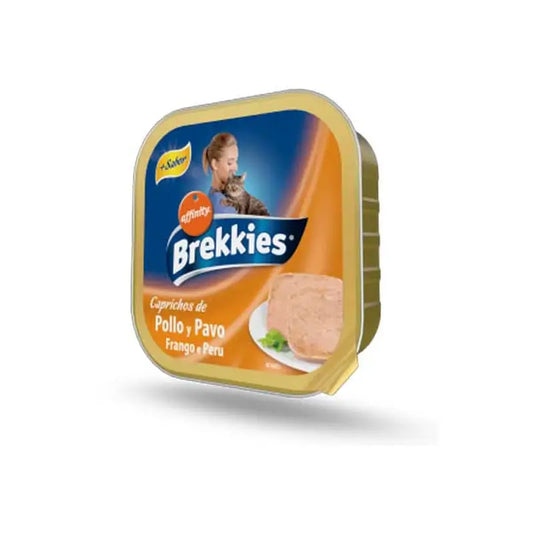 Brekkies - Nourriture humide pour chat, pot de dinde et de poulet, 100 g
