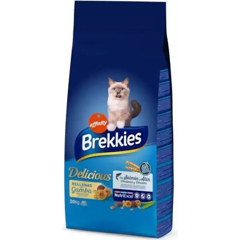 Brekkies - Croquettes pour chat « Delicious » au poisson, 20 kg