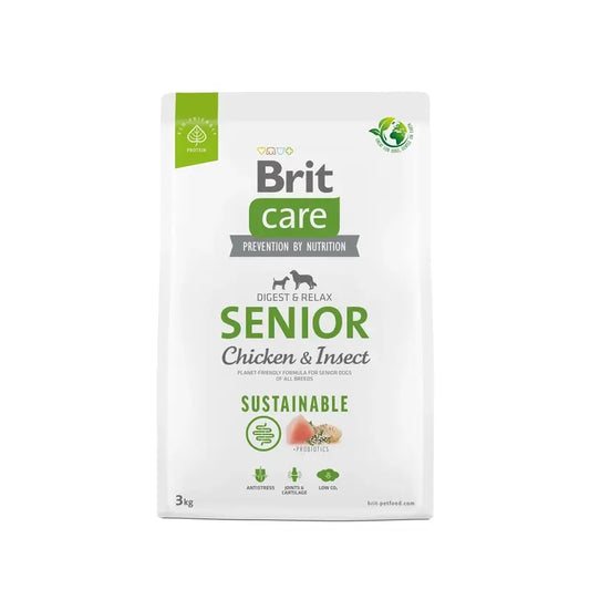 Brit Care Dog Sustainable Senior au poulet, 3 kg