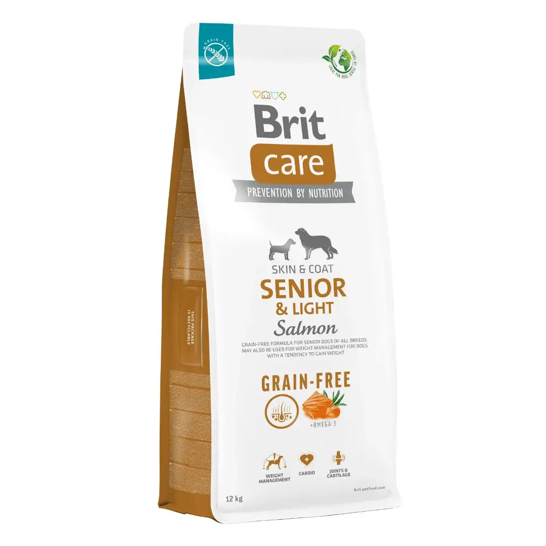 Brit Care Senior Saumon Léger Sans Grains 12Kg pour Chiens