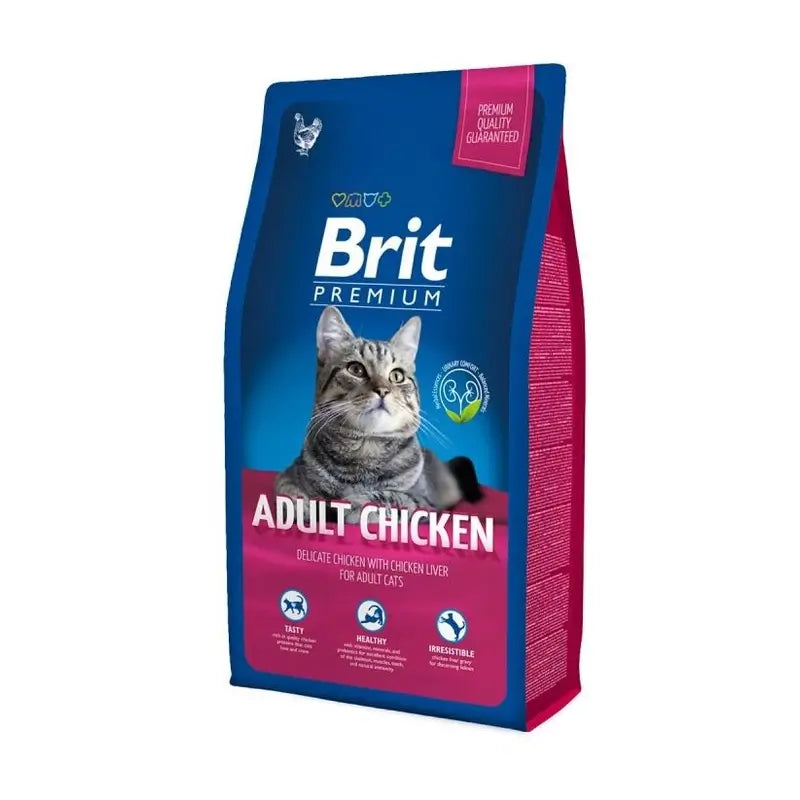 Brit Premium By Nature Chat Adulte au poulet, 8 kilos