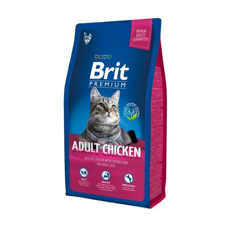 Brit Premium By Nature Chat Adulte au poulet, 8 kilos