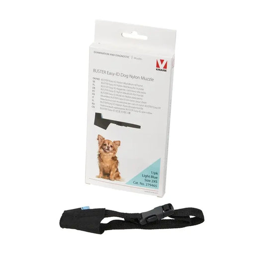 Muselière Buster Easy pour chien, en nylon, double, extra petite, bleue, 1 unité