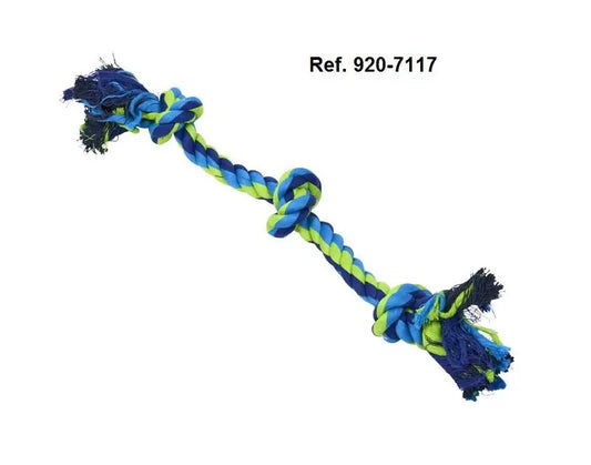 Buster Dental Rope With 3 Knots Blue/Green P, 38Cm