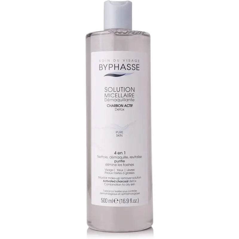 Byphasse Solution micellaire démaquillante au charbon actif, 500 ml