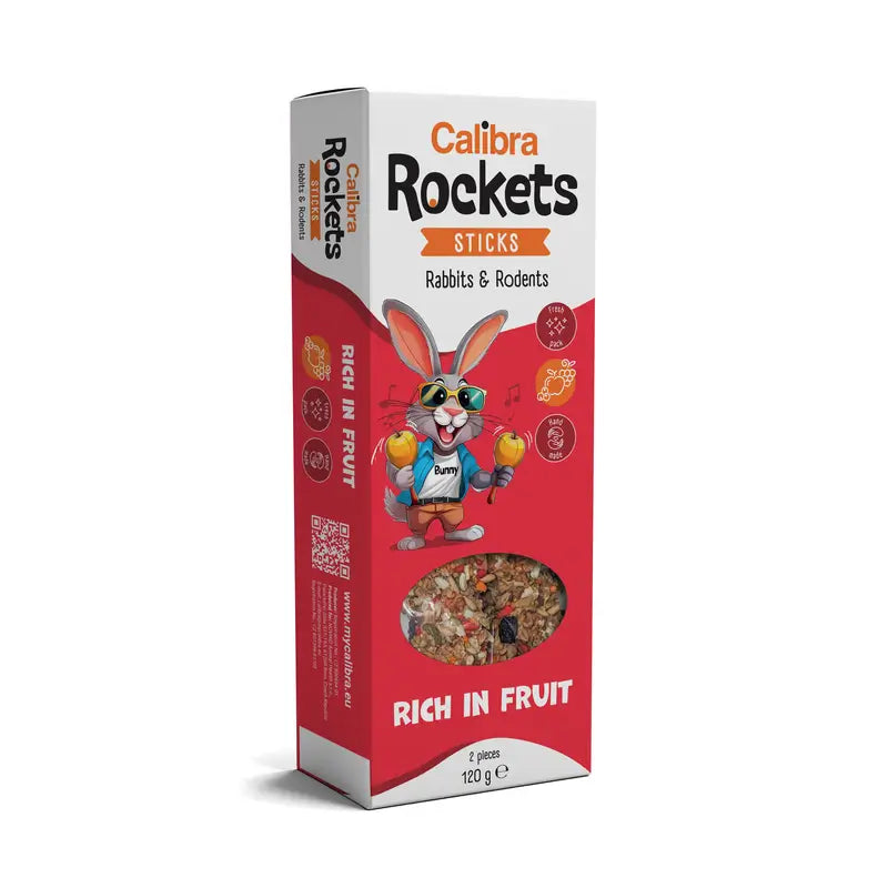 Calibra Calibra Rockets Sticks Lapin - Rongeur - Fruits 120 g