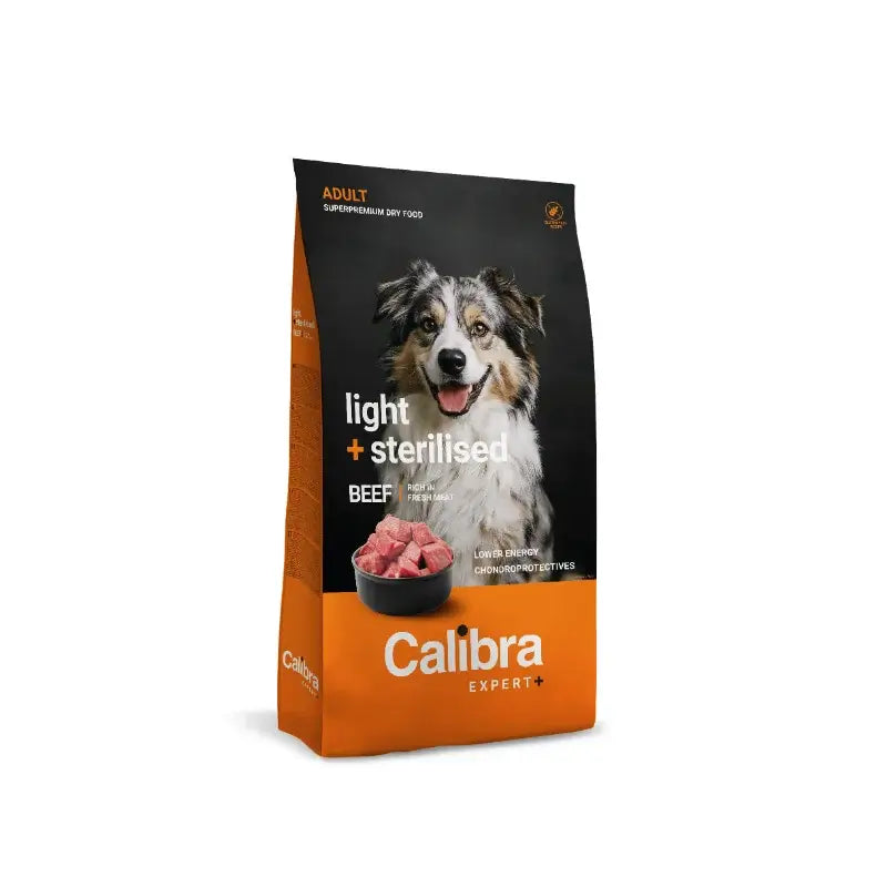 Calibra Dog Expert+ Adulte Light & Sterilised Beef Feed 750G
