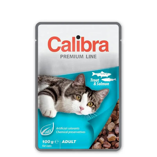 Calibra Cats Adult Pouch Trout Salmon 24X100Gr Box