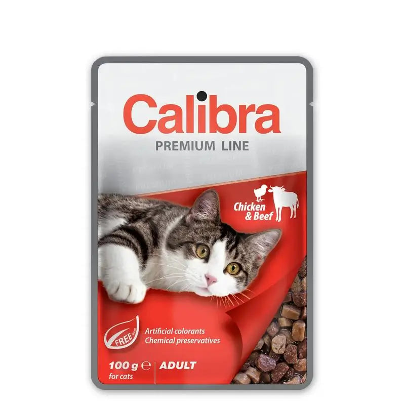 Calibra Cats Pouch Chicken Beef 24X100Gr Box