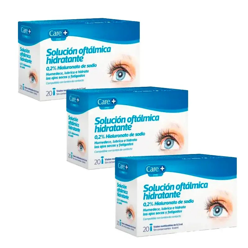 Care+ Moisturising Ophthalmic Solution, Pack 3 x 20 pcs.