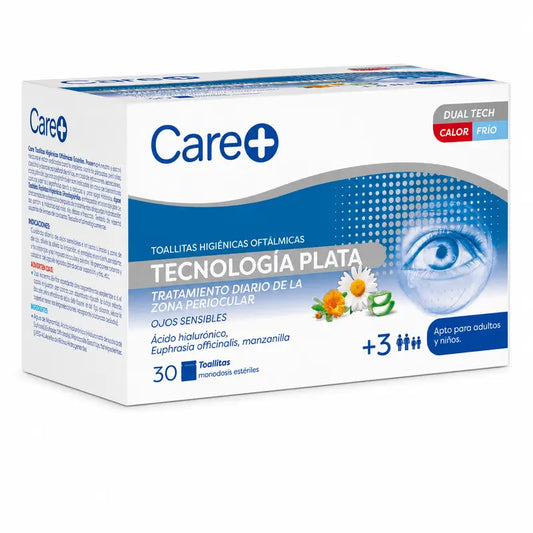 Care+ Lingettes ophtalmiques Silver Technology 30 unités