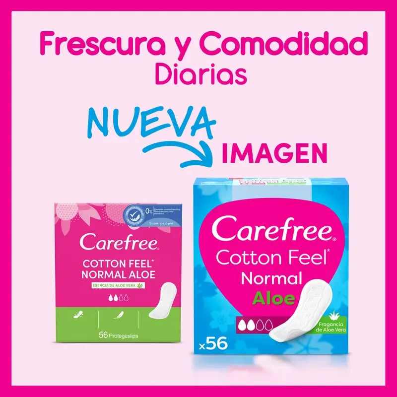 Carefree Cotton Feel Normal Aloe 56 pcs.