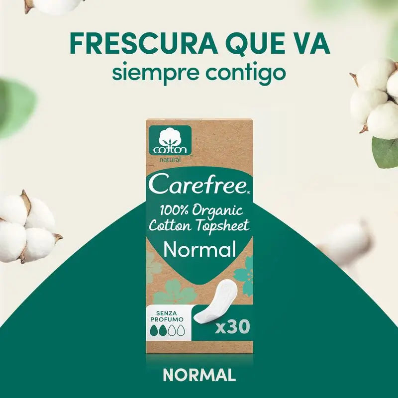 Carefree Plus Coton biologique 30pcs