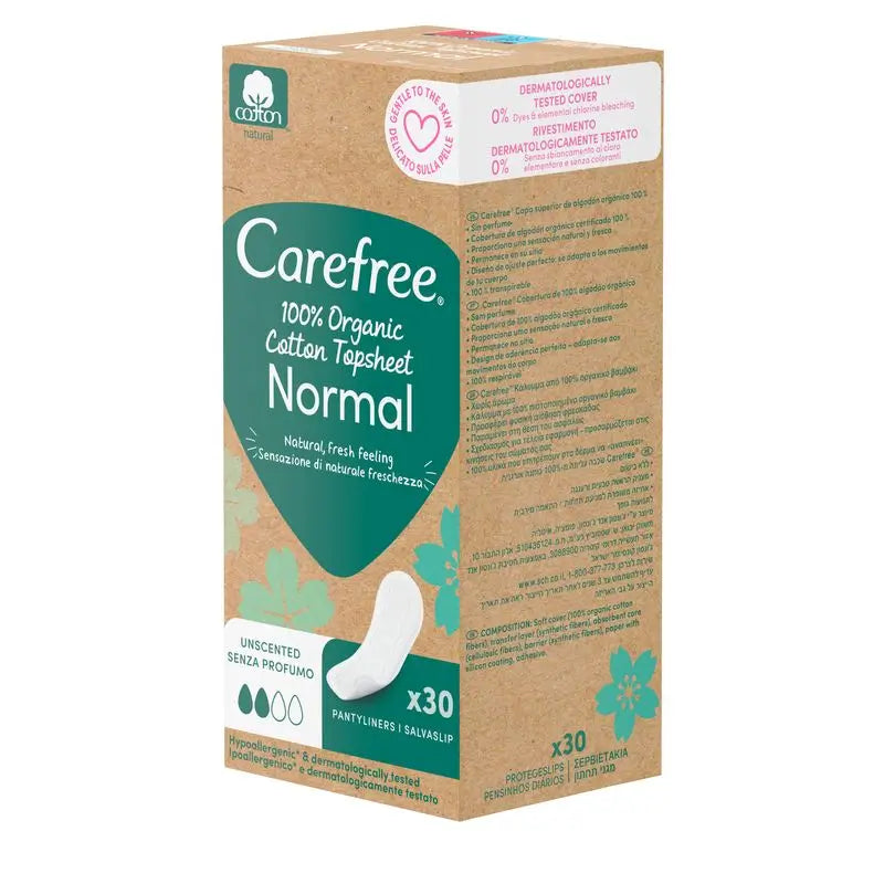 Carefree Plus Coton biologique 30pcs