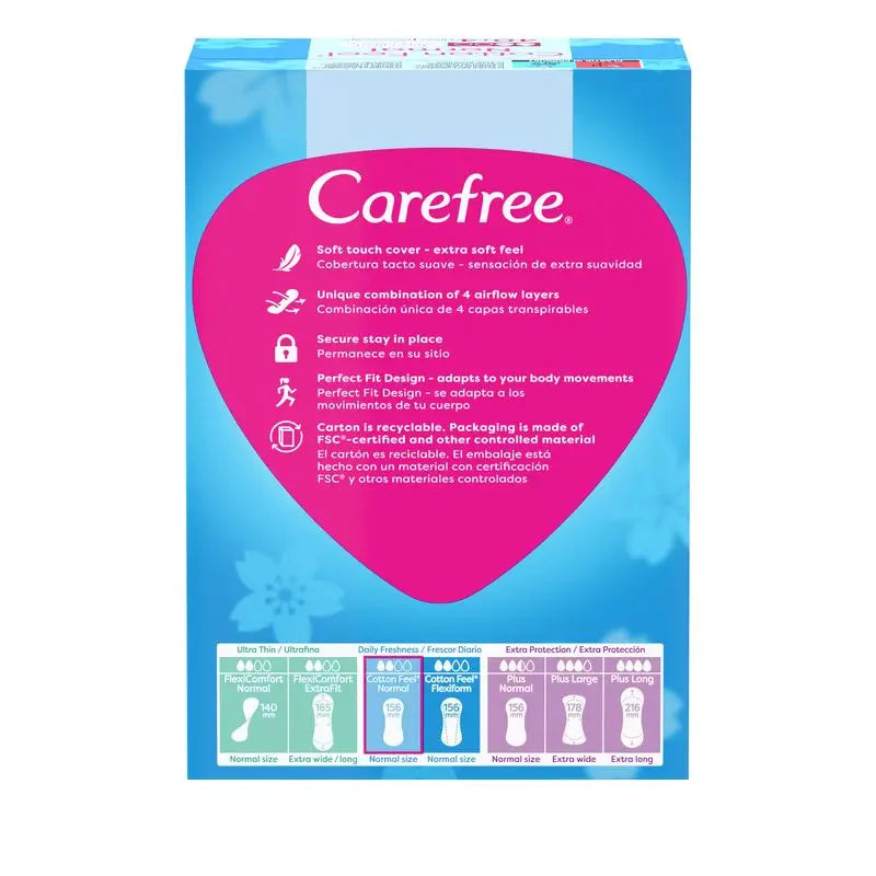 Carefree Protege Slip Cotton, sans parfum, 40 + 4 pcs.