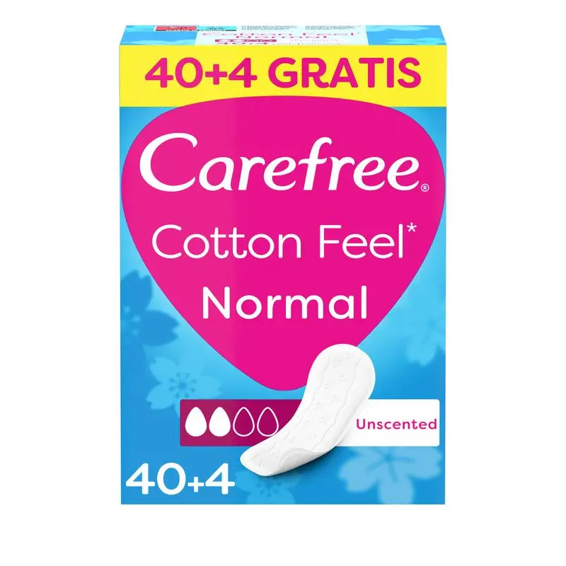Carefree Protege Slip Cotton, Fragrance Free, 40 + 4 pcs.