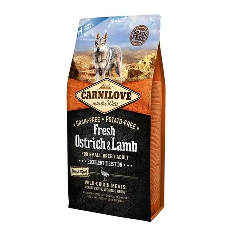 Carnilove Canine Adult Small Fresh Ostrich Lamb 6Kg dog food