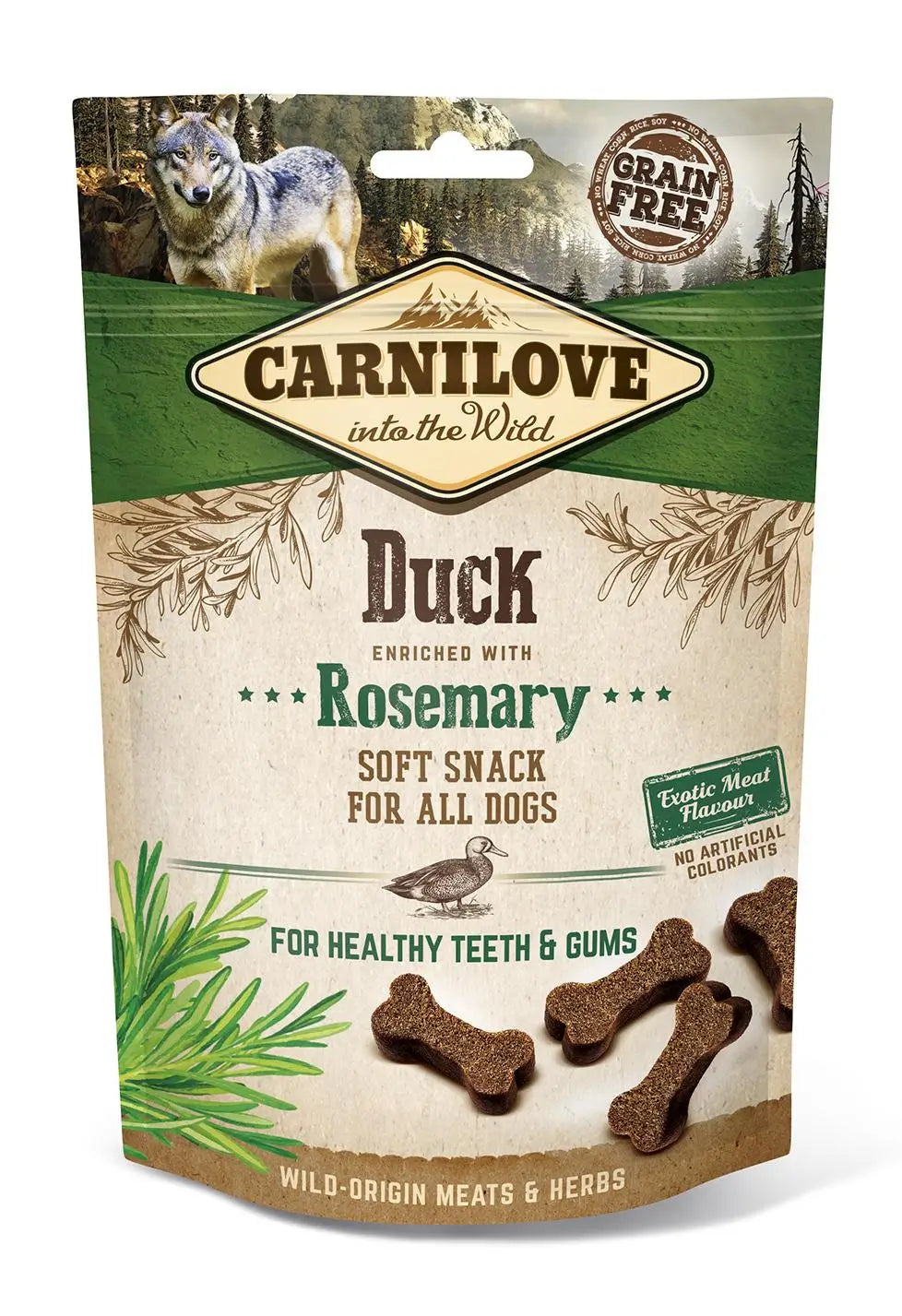 Carnilove Canine Snack Semi Moist Snack Semi Moist Snack Duck Rosemary Box 10X200Gr snack for dogs
