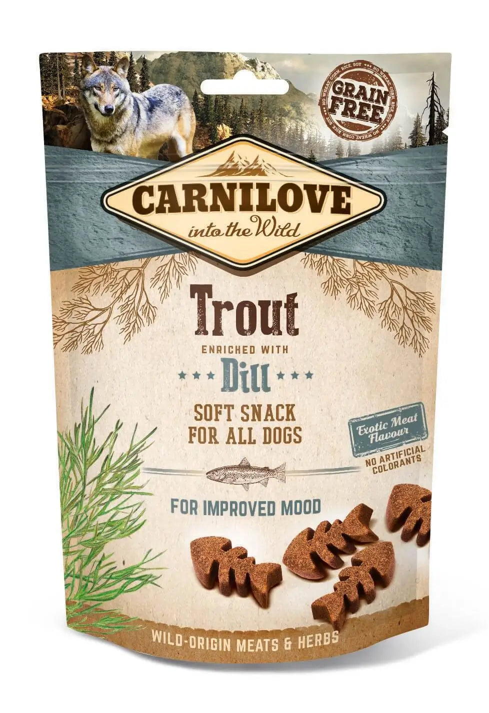 Carnilove Canine Snack Semi Moist Snack Trout Dill 10X200Gr snack for dogs