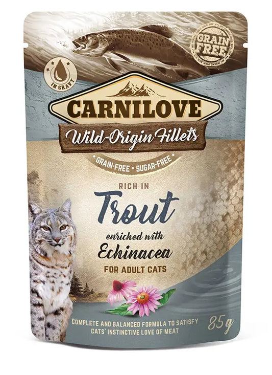 Carnilove Cat Pouch Trout 24X85Gr, wet food for cats