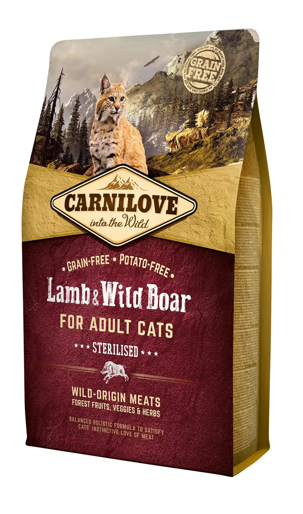 Carnilove Feline Adult Adult Sterilised Lamb Jabali 2Kg cat food