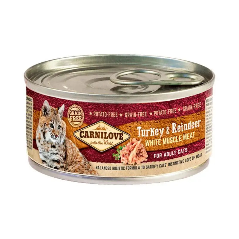 Carnilove Feline Adult Turkey Reindeer Box 12X100Gr wet cat food