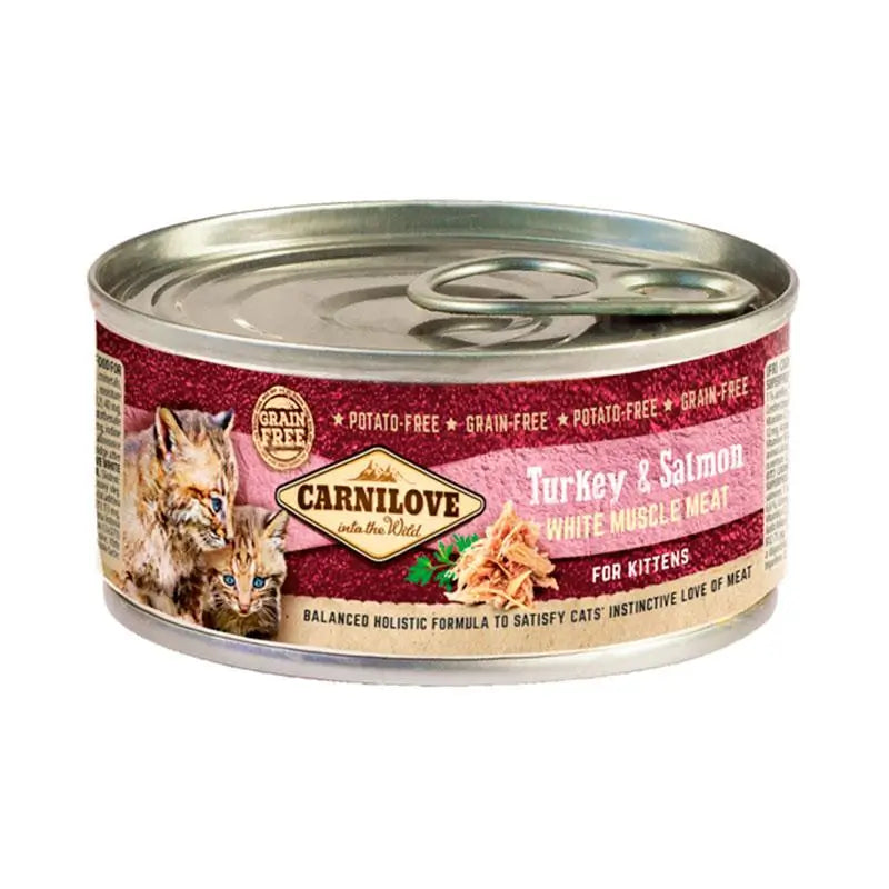 Carnilove Feline Kitten Turkey Salmon 12X100Gr Box wet cat food