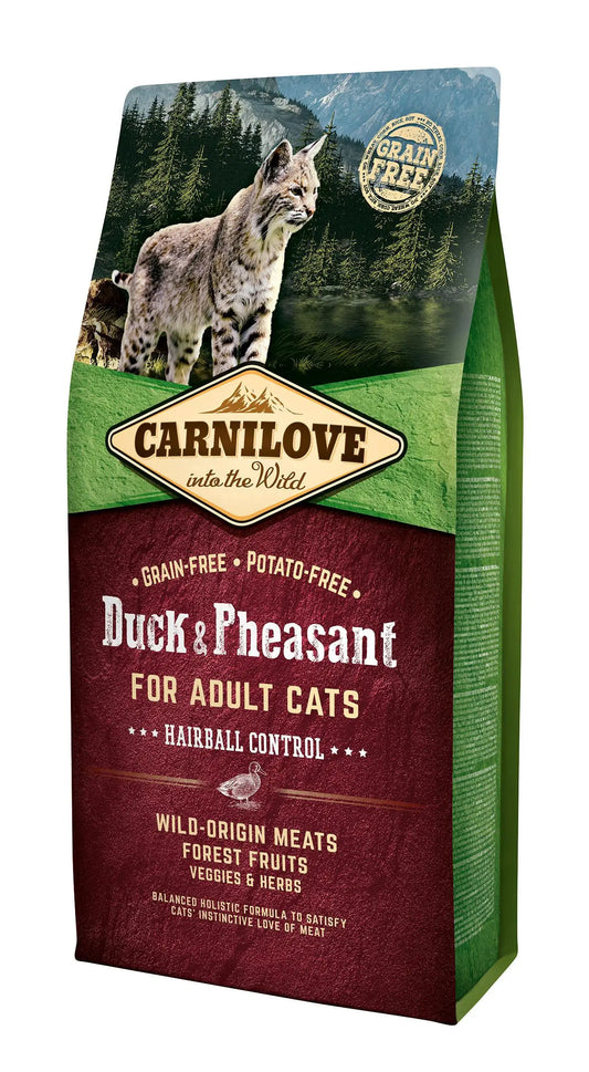 Carnilove Feline Chicken Duck Pheasant Hairball Control 6Kg cat food