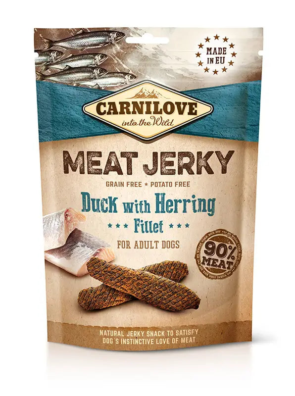 Carnilove Jerky Duck & Herring fillets 12X100Gr dog snack