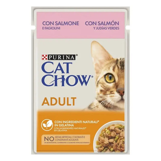 Cat Chow Feline Adult Salmon Green Beans 26X85Gr