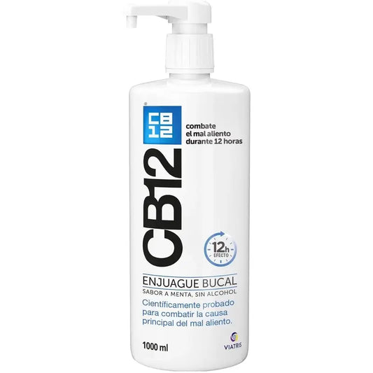 CB12 Mint Mouthwash Mint Flavoured Halitosis Mouthwash, 1000 ml