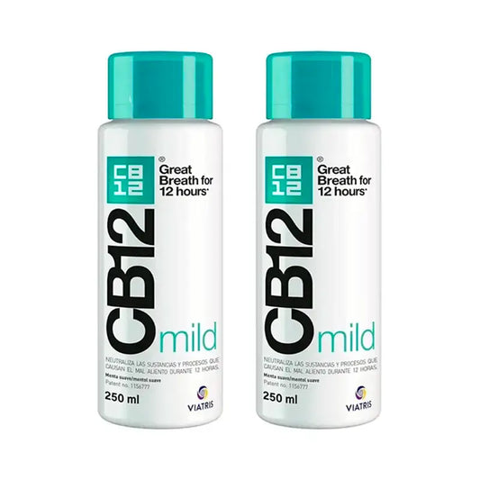 Cb12 Mild Mouthwash Mild Mint Flavoured Halitosis Mouthwash, 2X250 Ml