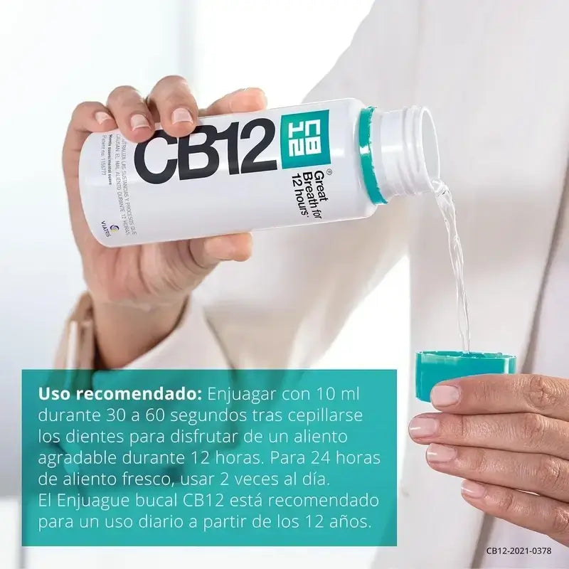 Cb12 Bain de bouche doux Bain de bouche halitose à la menthe douce, 2X250 Ml