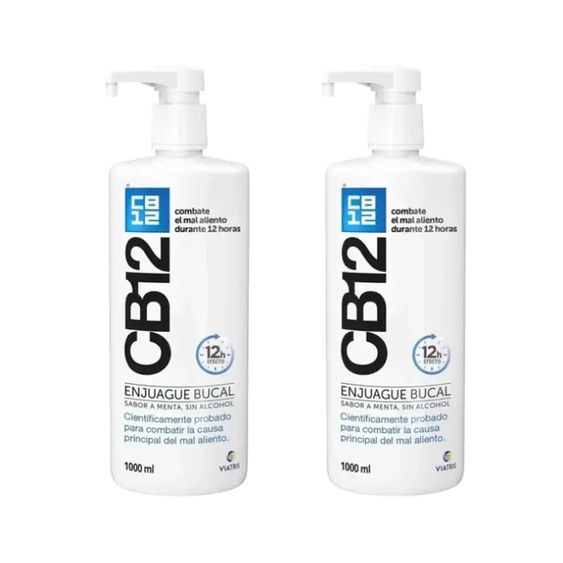 Cb12 Mint Mouthwash Mint Flavoured Halitosis Mouthwash, 2X1000 Ml