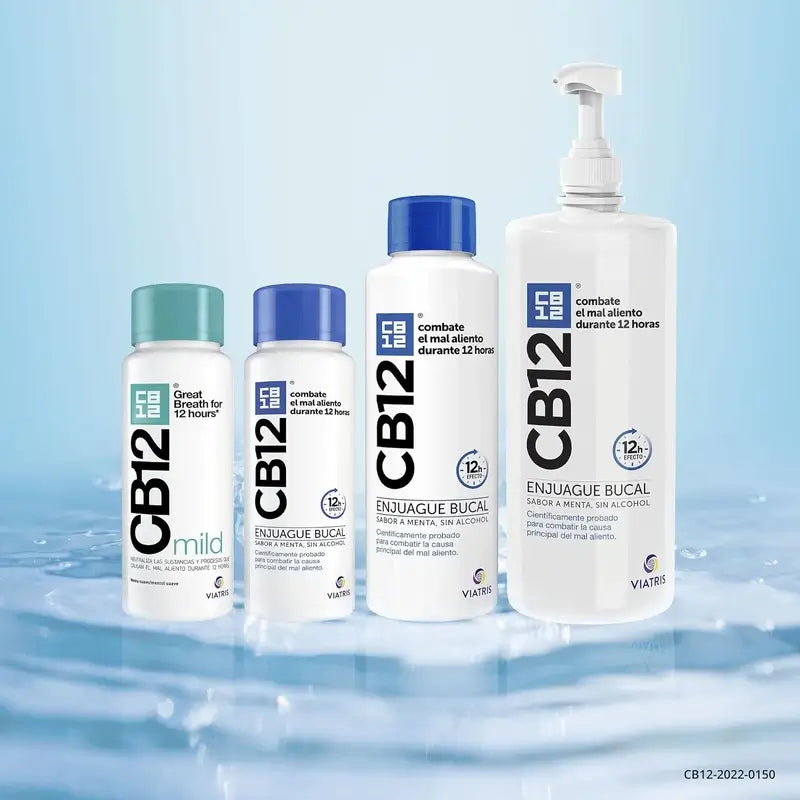 CB12 Bain de bouche à la menthe Bain de bouche contre l'halitose aromatisé à la menthe 500 ml