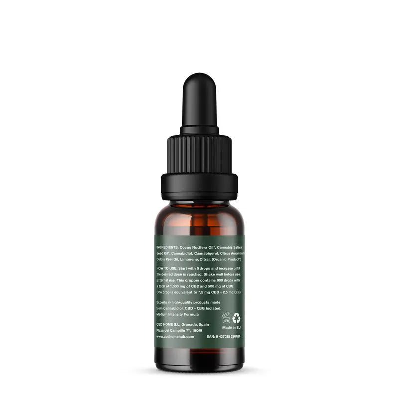 Cbd Home Huile de Cbd 15% + Cbg 5%, 10 ml