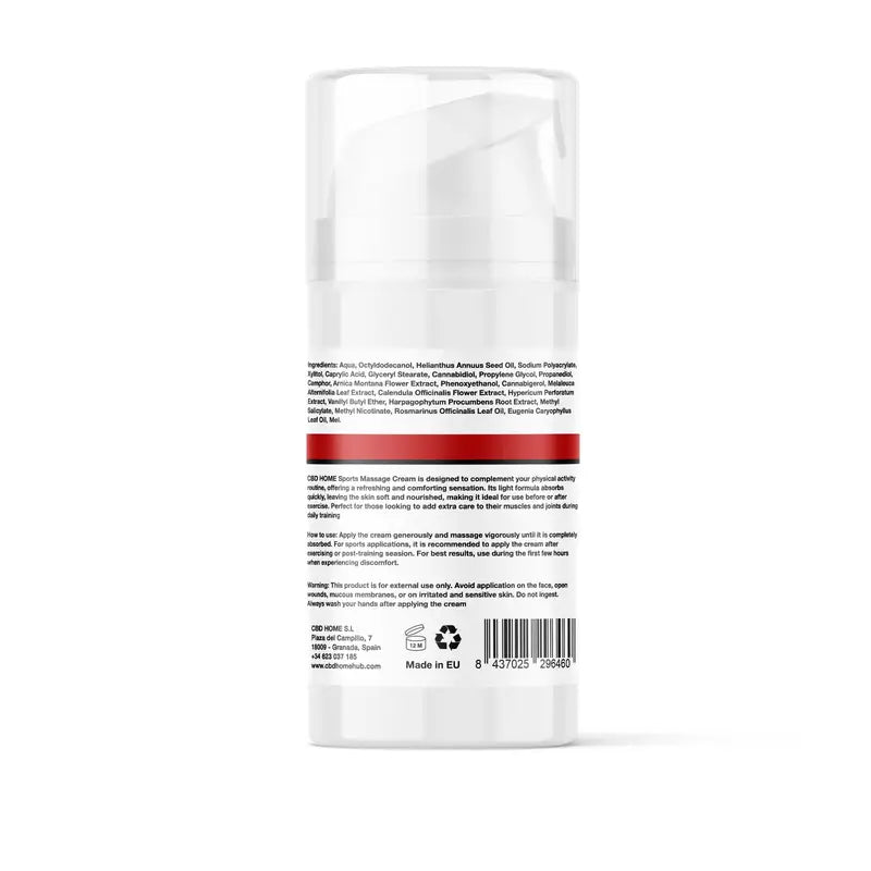 Cbd Home Sports Cbd + Cbg Warming Cream, 100 ml