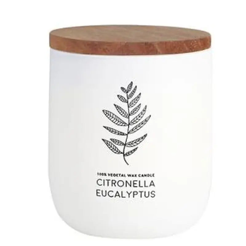 Cerabella Candle White Glass Citvase Citronella-Eucalyptus 7X9Cm