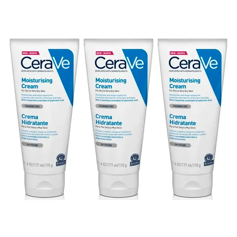 CeraVe Moisturizing Cream, Pack 3 x 177 ml