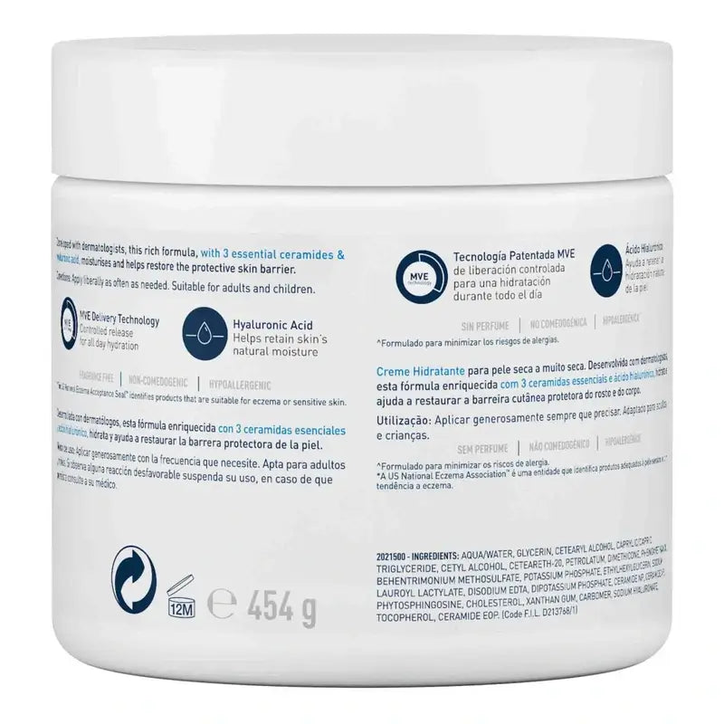 CeraVe Crème hydratante, 454 gr