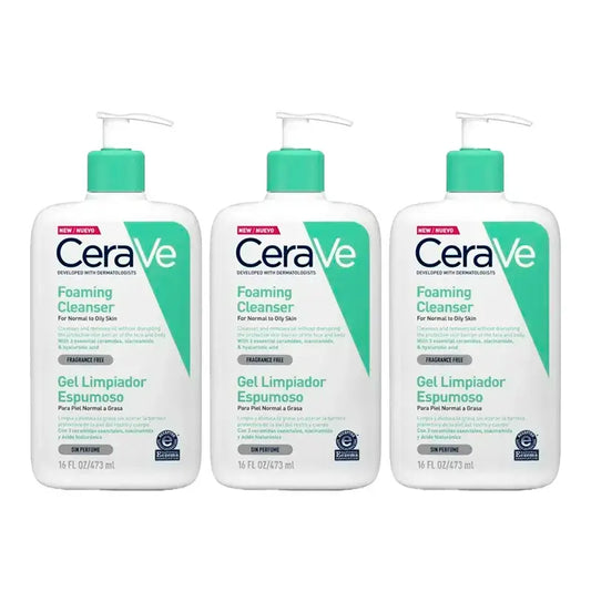 CeraVe Foaming Cleansing Gel, Pack 3 x 473 ml