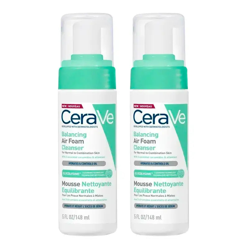 CeraVe Air Foam Rebalancing Cleanser , Pack 2 x 148 ml